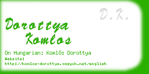 dorottya komlos business card