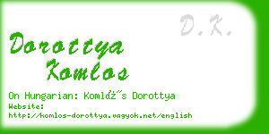 dorottya komlos business card